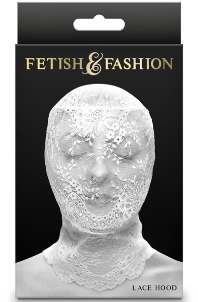 Fetish & Fashion Lace Hood White - BDSM maska 2
