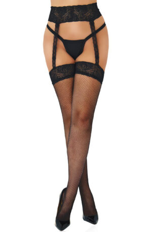 Fishnet Garterbelt Stockings - Zeķes 1