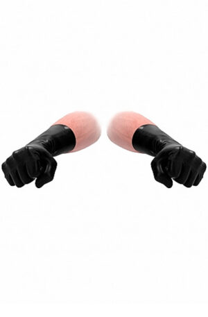 Fist It Latex Short Gloves Black - Dūru cimdi 1