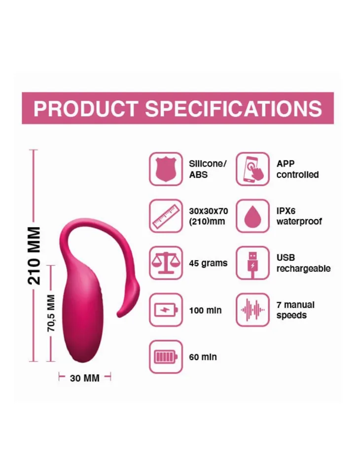 Flamingo Vibrating Egg With App - App kontrolēta vibrējoša ola 3 [full]