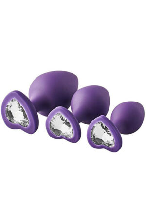 Flirts Anal Training Kit Gem Stone Purple - Anālā spraudņa komplekts 1