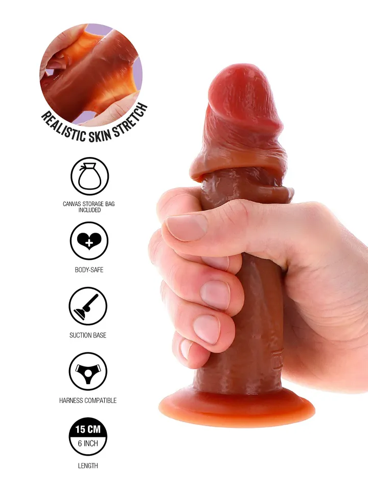 Foreskin Silicone Dildo 15 cm - Dzīvīgs dildo 2 [full]