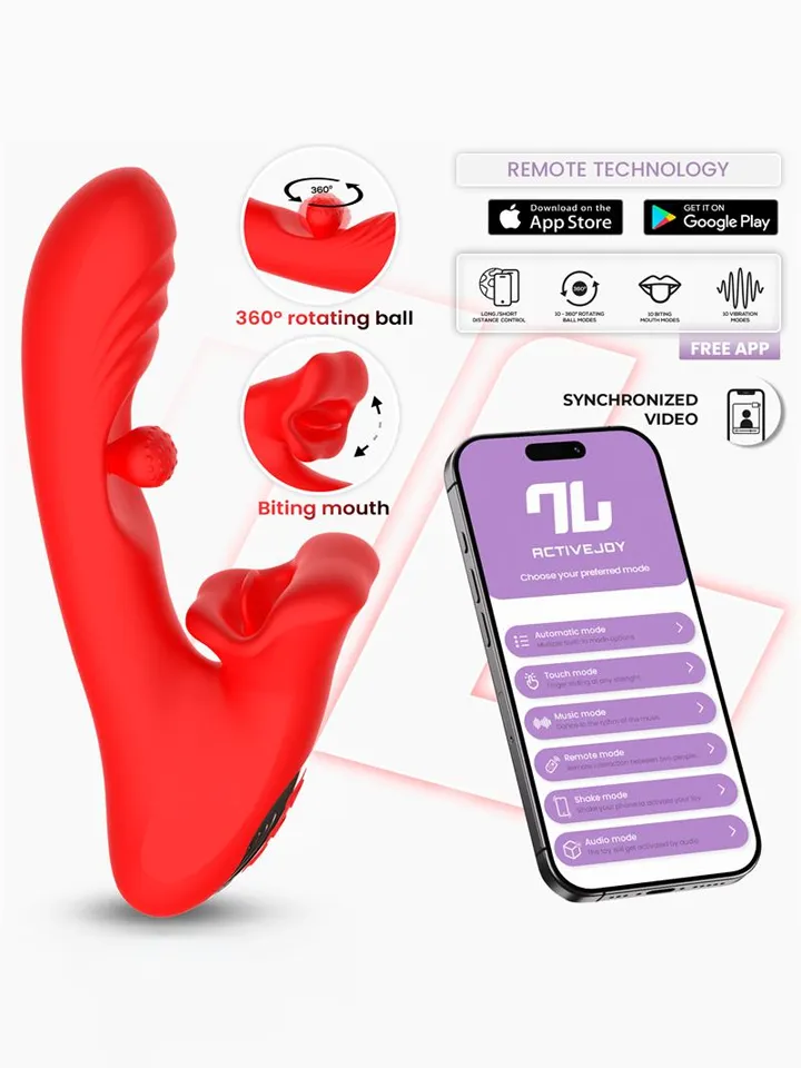 Franky Biting & Rotating Ball Vibrator With App - Lietotņu kontrolēts trušu vibrators 1 [full]