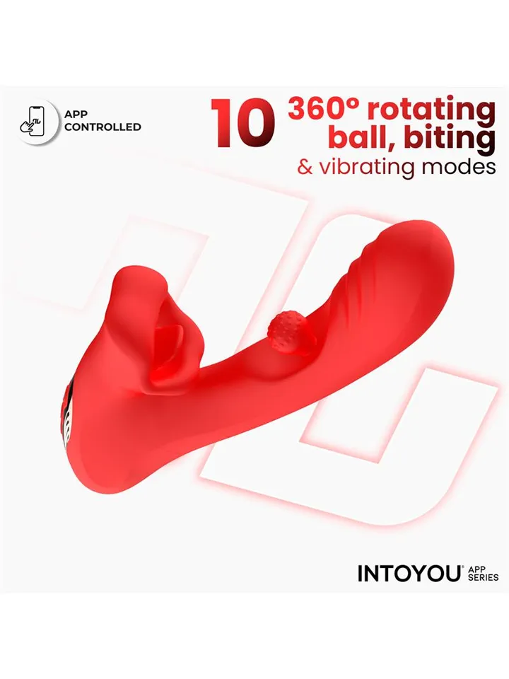 Franky Biting & Rotating Ball Vibrator With App - Lietotņu kontrolēts trušu vibrators 2 [full]