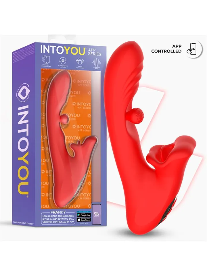 Franky Biting & Rotating Ball Vibrator With App - Lietotņu kontrolēts trušu vibrators 4 [full]