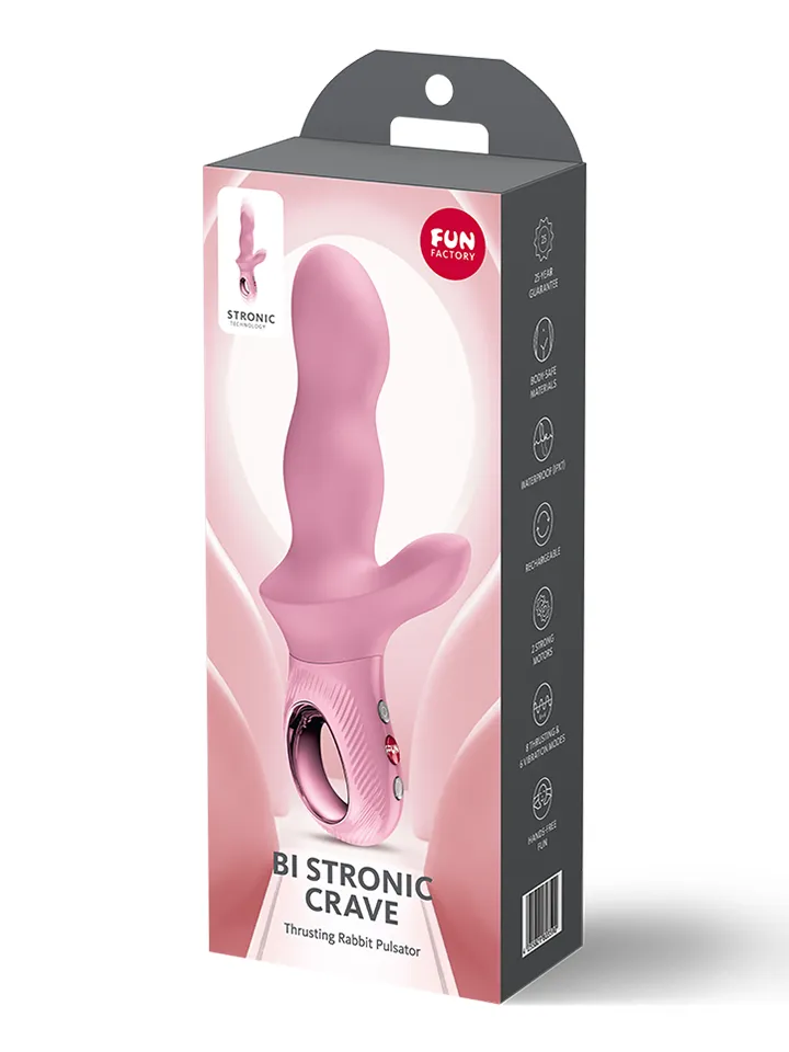 Fun Factory Bi Stronic Crave Thrusting Rabbit Pulsator Rosé - Trušu vibrators 8 [full]