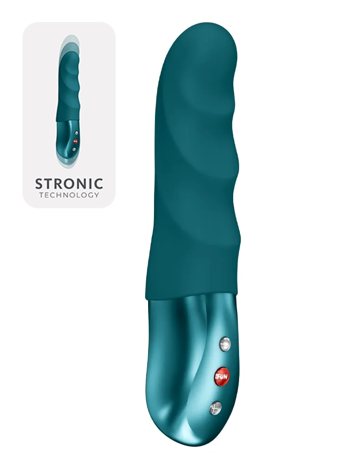 Fun Factory Stronic Petite Thrusting Pulsator Bottle Green - Vibrējošs dildo 1 [full]