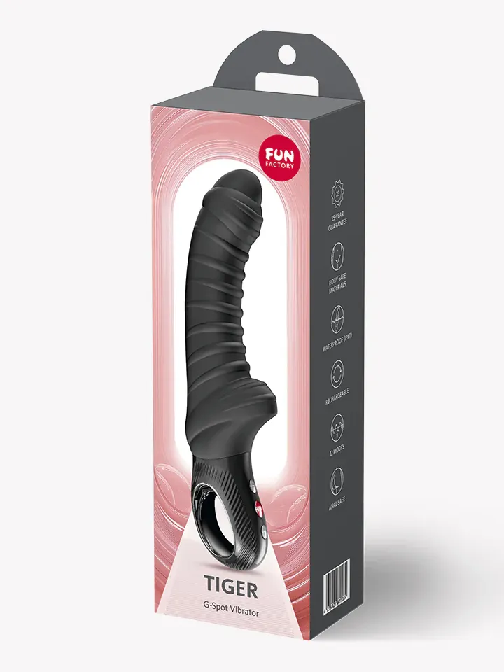 Fun Factory Tiger G-Spot Vibrator Black - Vibrējošs dildo 5 [full]