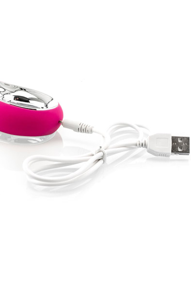 G-Spot Vibrator USB-Rechargeable Pink 20cm - G punkta vibrators 2