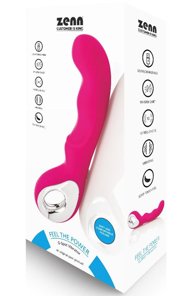 G-Spot Vibrator USB-Rechargeable Pink 20cm - G punkta vibrators 3