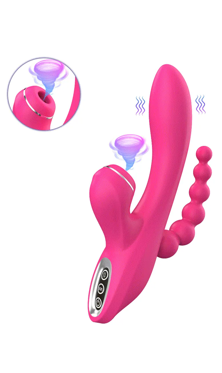 G-spot Vibrator With Sucking & Anal Beads - Trušu vibrators 1 [full]
