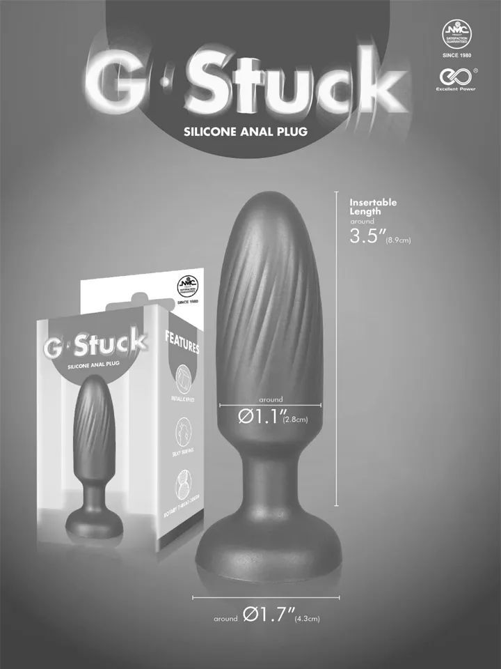 G-Stuck Silicone Butt Plug Blue - Anālais spraudnis 2 [full]