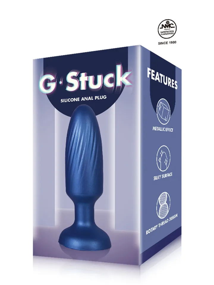 G-Stuck Silicone Butt Plug Blue - Anālais spraudnis 3 [full]