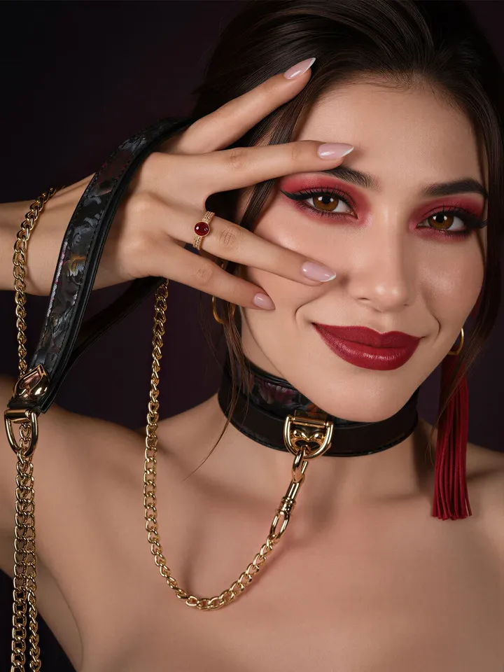Geisha Floral Jacquard Collar & Leash - Kaklasiksna un pavadas 4 [full]