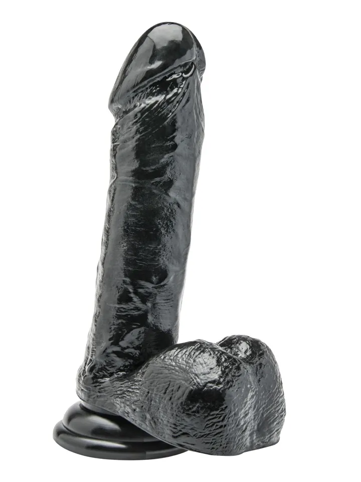 Get Real Dildo With Balls Black 18 cm - Dzīvīgs dildo 1 [full]
