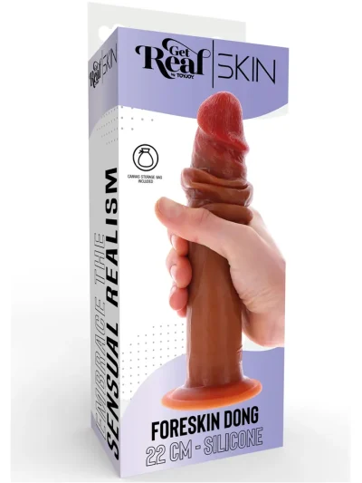 Get Real Silicone Foreskin Dong 22 cm - Dzīvīgs dildo 5