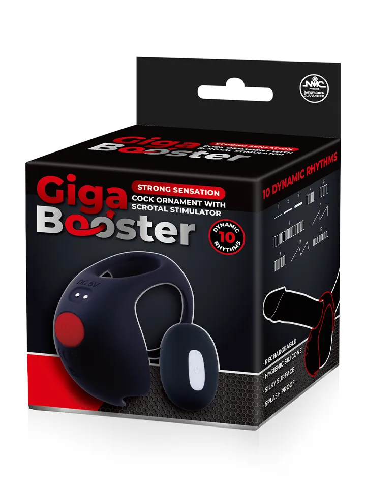 Giga Booster Cock Ring With Scrotal Stimulator - Vibrējošs gaiļa gredzens 2 [full]