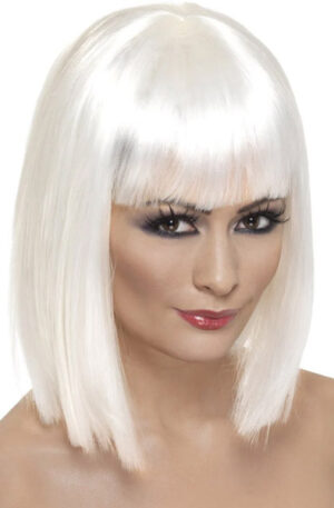 Glam Short Wig White - Parūka 1