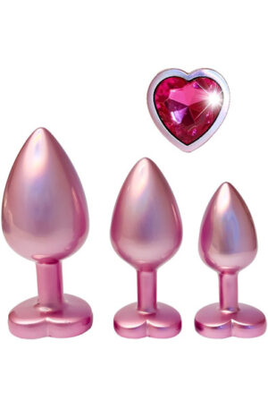 Gleaming Love Pearl Plug Set Pink - Anālā spraudņa komplekts 1