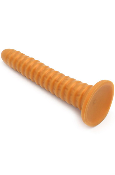 Gold Play Ribbed Large 35cm Ø6,5cm - Anālais dildo 2