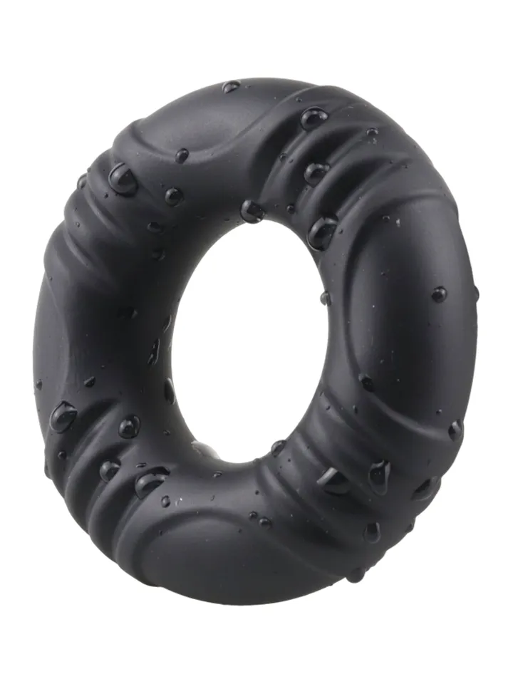 Great Fit Silicone Cock Ring Black - Gaiļa gredzens 1 [full]