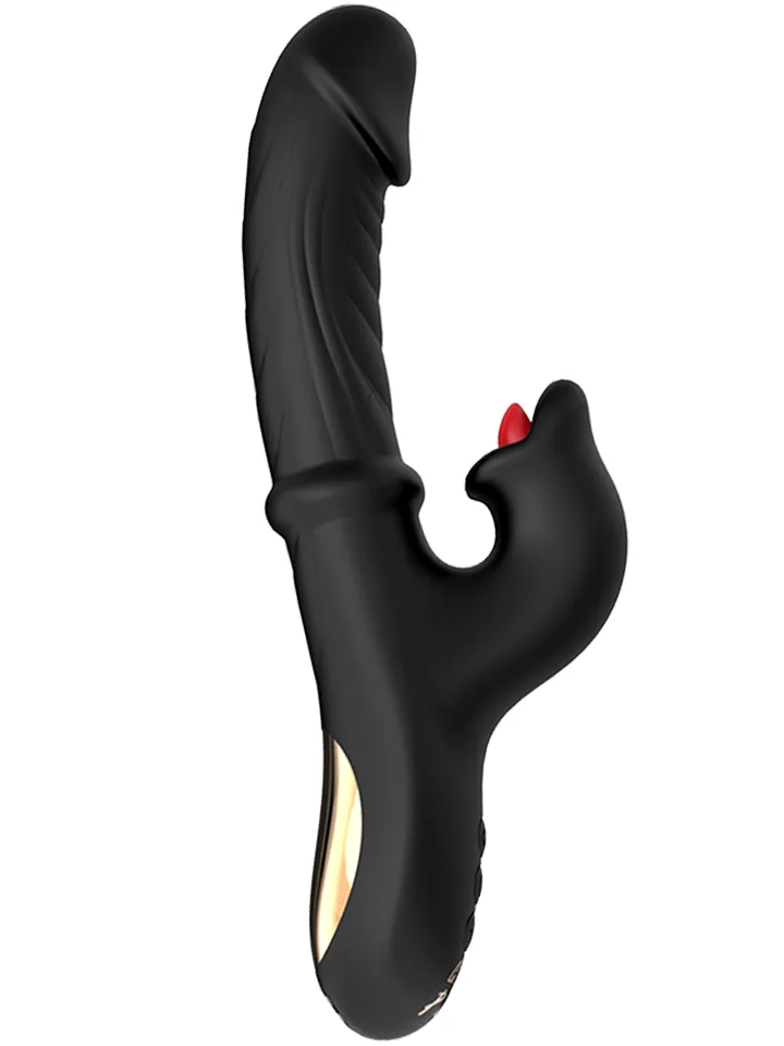 Grlpwr Envy Licking & Thrusting Vibrator - Trušu vibrators ar rotējošu mēli 1