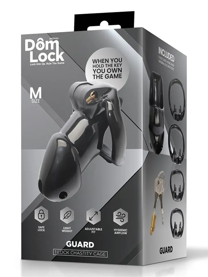 Guard Chastity Cage With Internal Lock Medium - Šķīstības būris 4 [full]