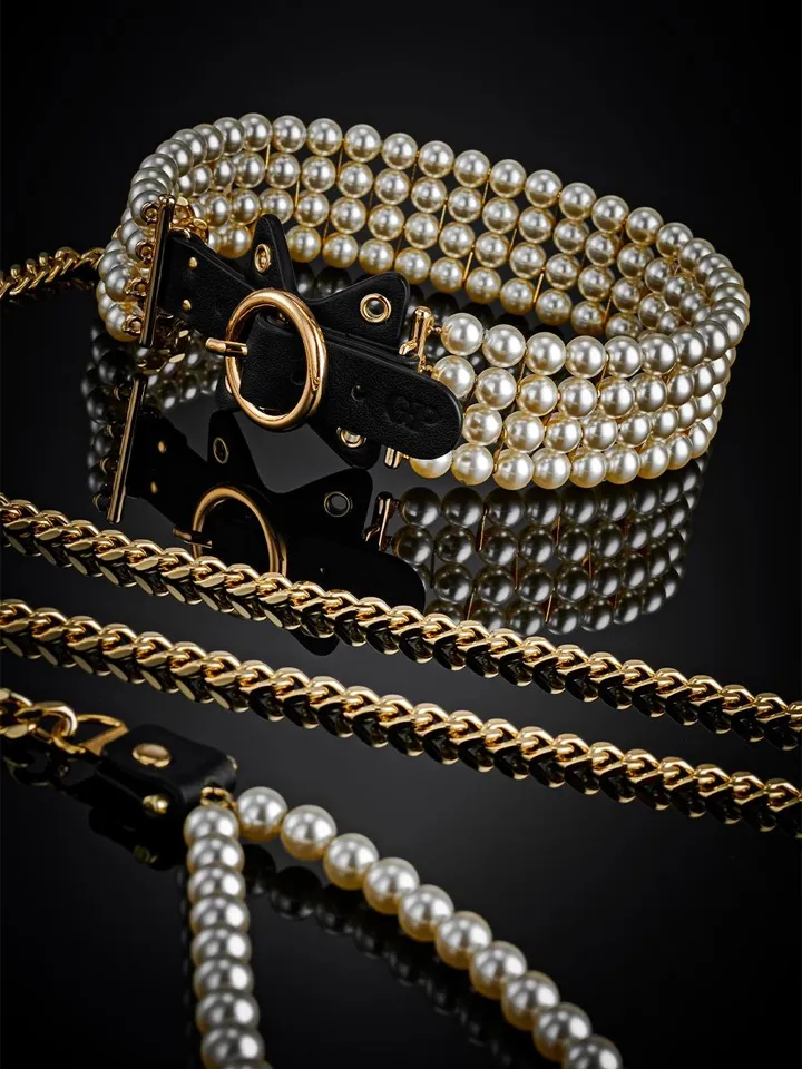 Guilty Pleasure Luminious Pearl Leash & Collar - Kaklasiksna un pavadas 3 [full]