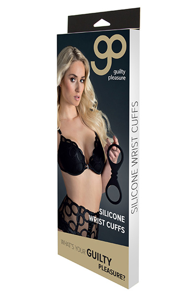Guilty Pleasure Silicone Wrist Cuffs Black - Rokudzelži 2