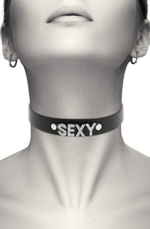 Hand Crafted Choker Vegan Leather Sexy - BDSM Choker 1