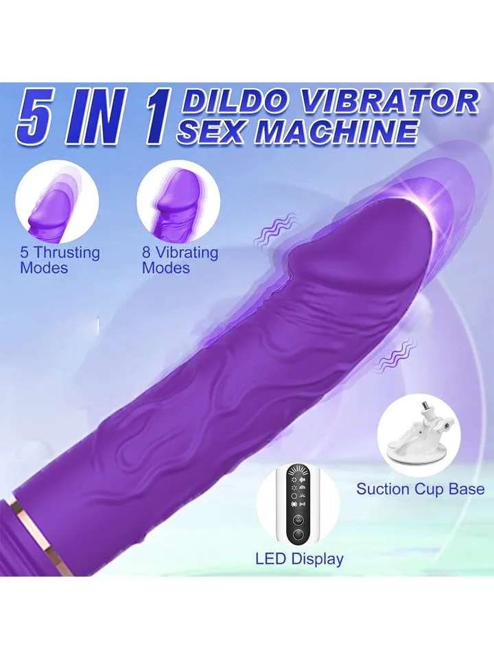 Hands-Free Thrusting & Vibrating Dildo - Seksa mašīna 2 [full]