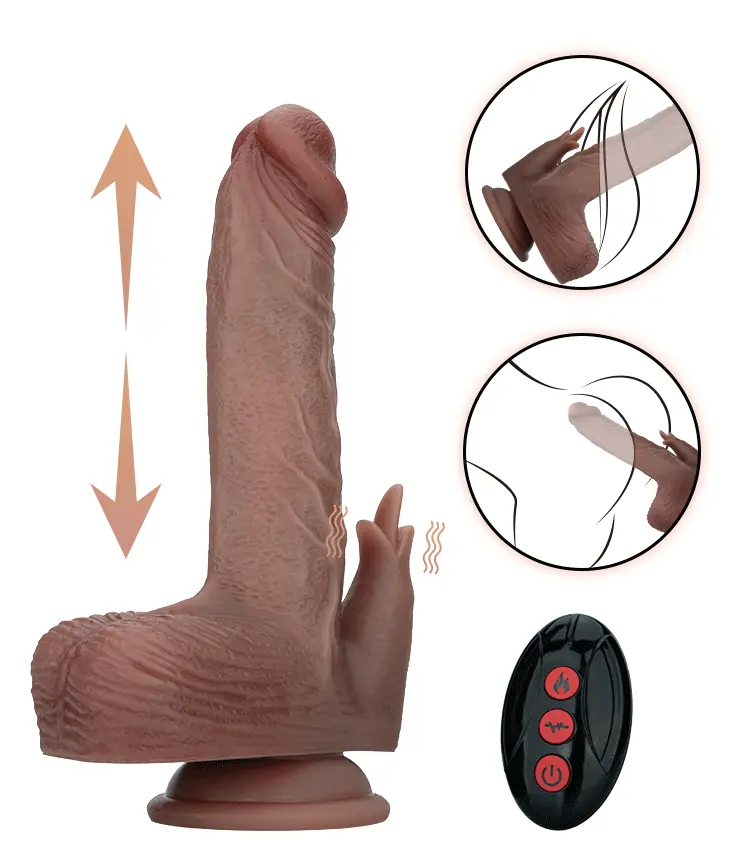 Heated Thrusting & Rotating Dildo With Clitoral Stimulation - Vibrējošs dildo 2 [full]