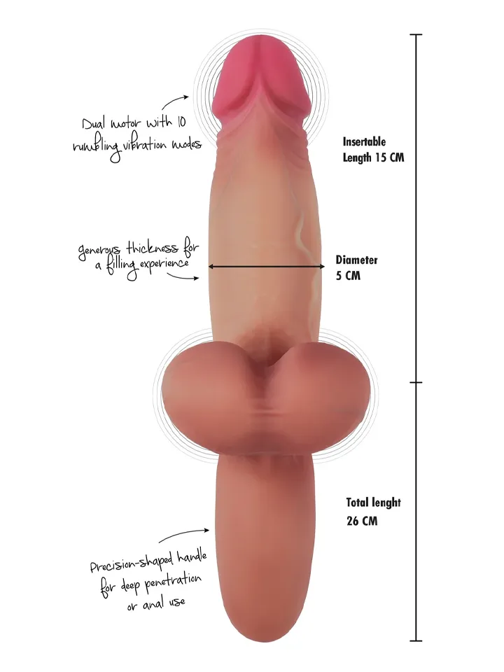 Heavy Hitter Vibrating Dildo Liquid Silicone - Vibrējošs dildo 2 [full]