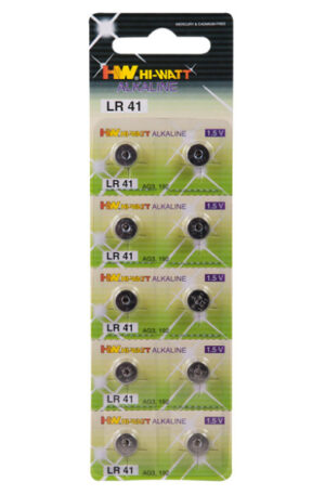 Hi-Watt LR41 10-pack batterier - Baterijas LR41 1