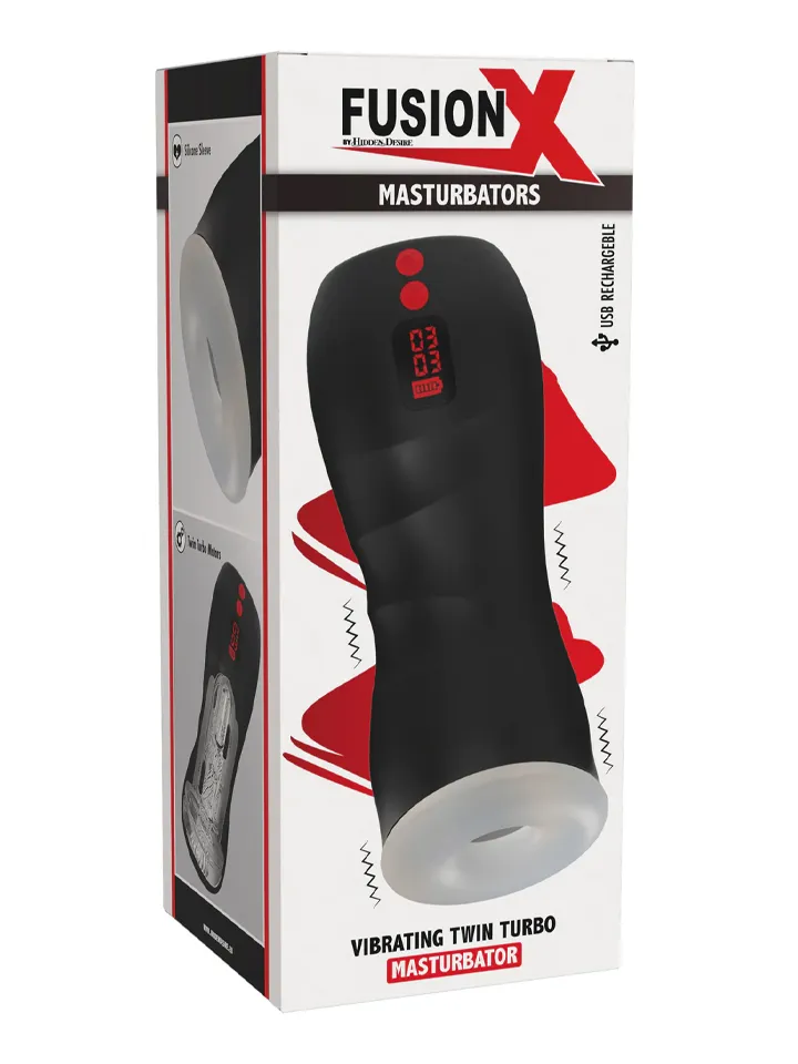 Hidden Desire Vibrating Twin Turbo Masturbator - Vibrējošs masturbators 5 [full]