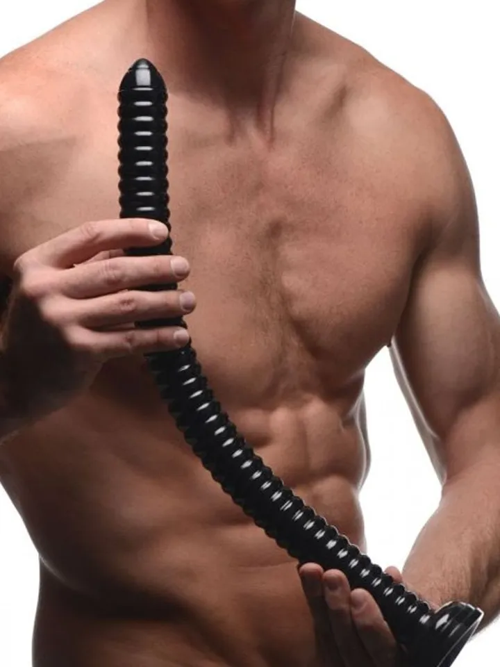 Hosed Ribbed Anal Snake 51 cm - Īpaši garš anālais dildo 2 [full]
