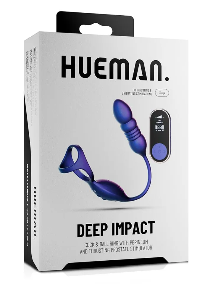 Hueman Deep Impact Cock & Ball Ring - Prostatas vibrators ar dzimumlocekļa gredzenu 5 [full]