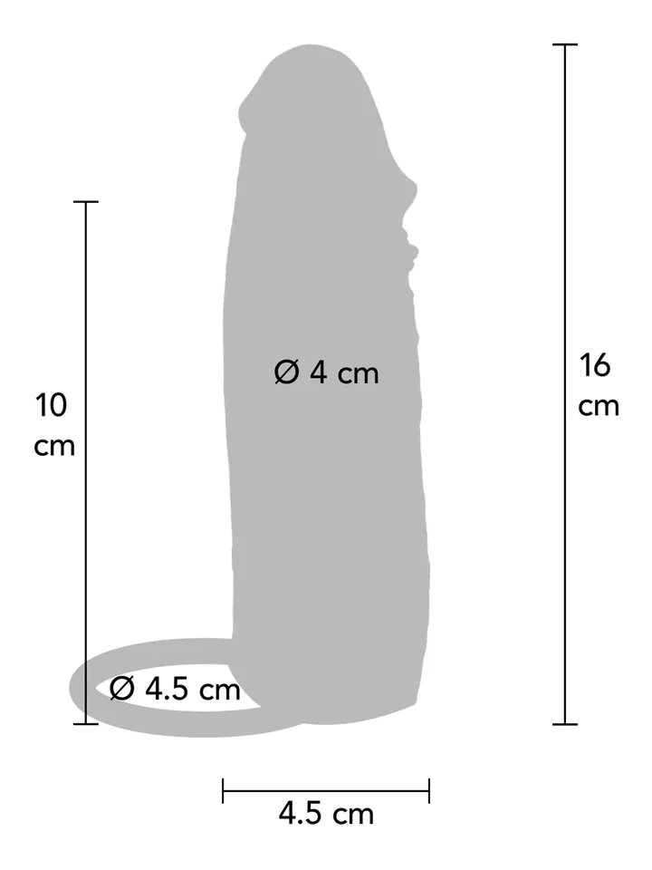 Hydrated Skin Penis Sleeve Silicone 16 cm - Penisa pagarinātājs/dzimumlocekļa piedurkne 3 [full]