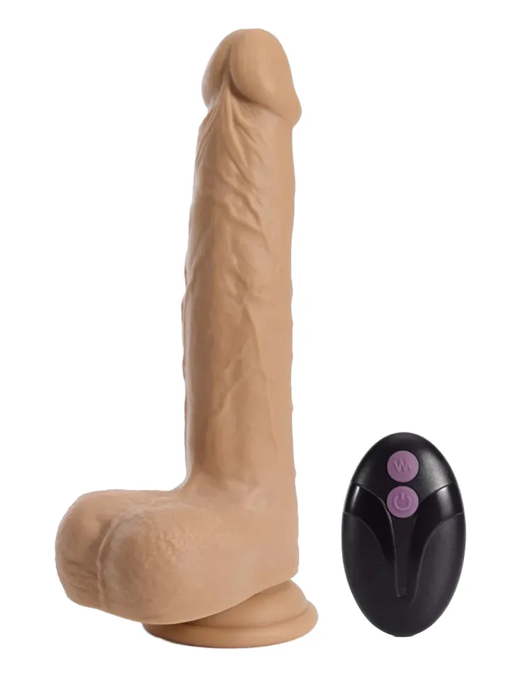 Idalis Thrusting & Vibrating Dildo Flesh 23 cm - Vibrējošs dildo 1 [full]