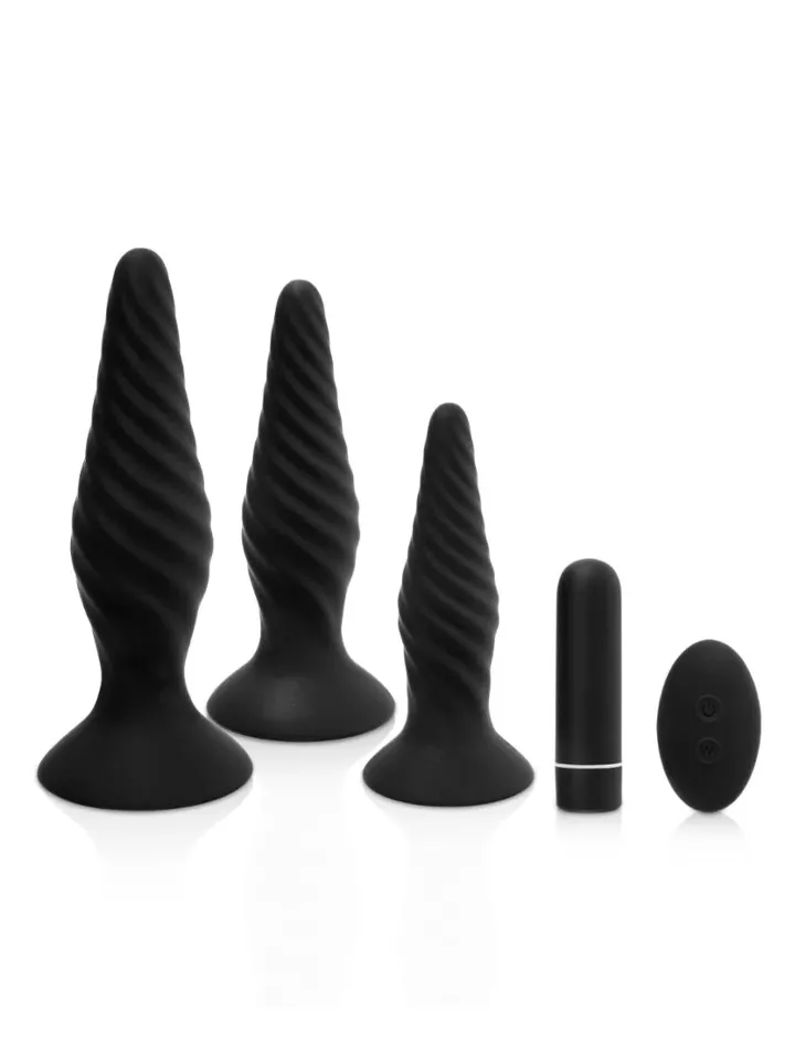 Idris Vibrating Anal Plug Set - Anālās rotaļlietas komplektā 4 [full]