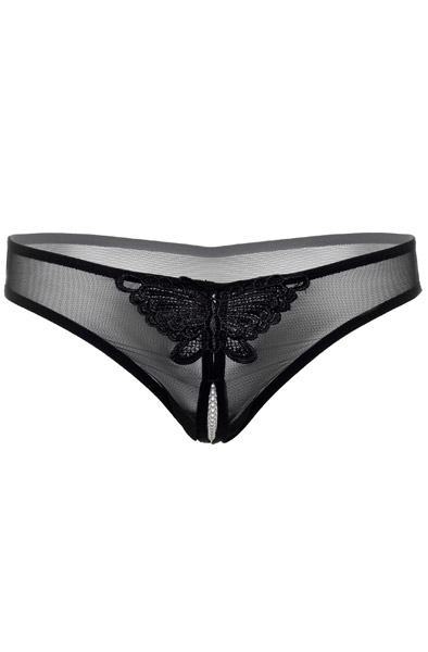 Indra Crotchless Beaded Thong - Biksītes bez kājstarpēm 3