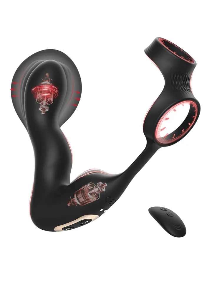 Inflatable Vibrating Prostate Massager - Prostatas vibrators ar dzimumlocekļa gredzenu 1 [full]