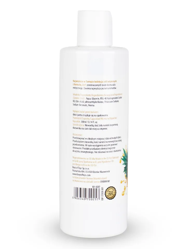 Intim & Massage Lubricant Pineapple 300 ml - Smērvielas un masāžas losjons 2 [full]