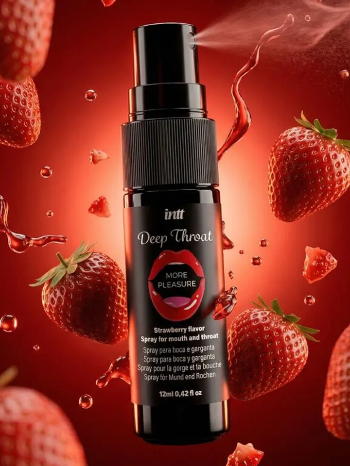 Intt Deep Throat Spray Strawberry 12 ml - Smidzinošs aerosols 2 [full]
