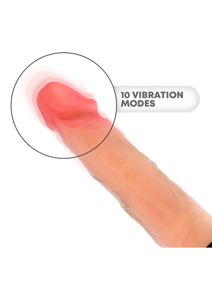 Jean Up & Down Vibrator With Heat Effect 24 cm - Vibrējošs dildo 4 [full]