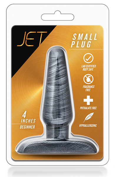 Jet Small Plug Carbon Metallic Black 10cm - Anālais spraudnis 2