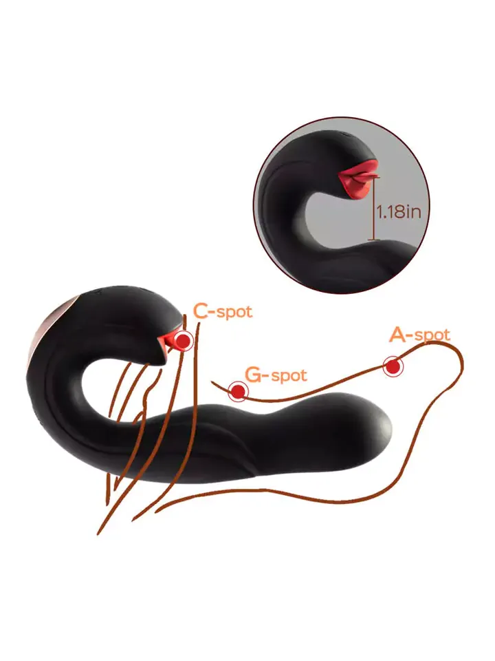 Joi Pro Rotating Head G-spot Vibrator & Clit Licker Red - G punkta vibrators 3 [full]