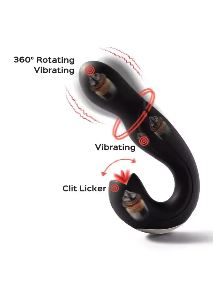 Joi Pro Rotating Head G-spot Vibrator & Clit Licker Red - G punkta vibrators 4 [full]