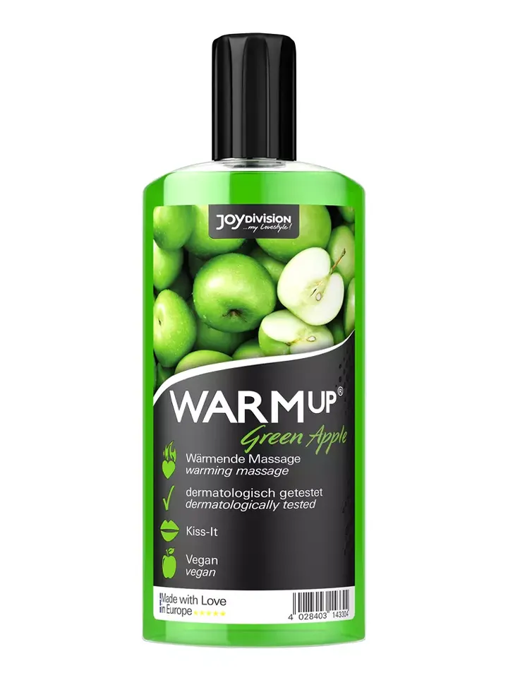Joydivision Warm-up Massage Oil Green Apple 150ml - Masāžas eļļa Apple 1 [full]