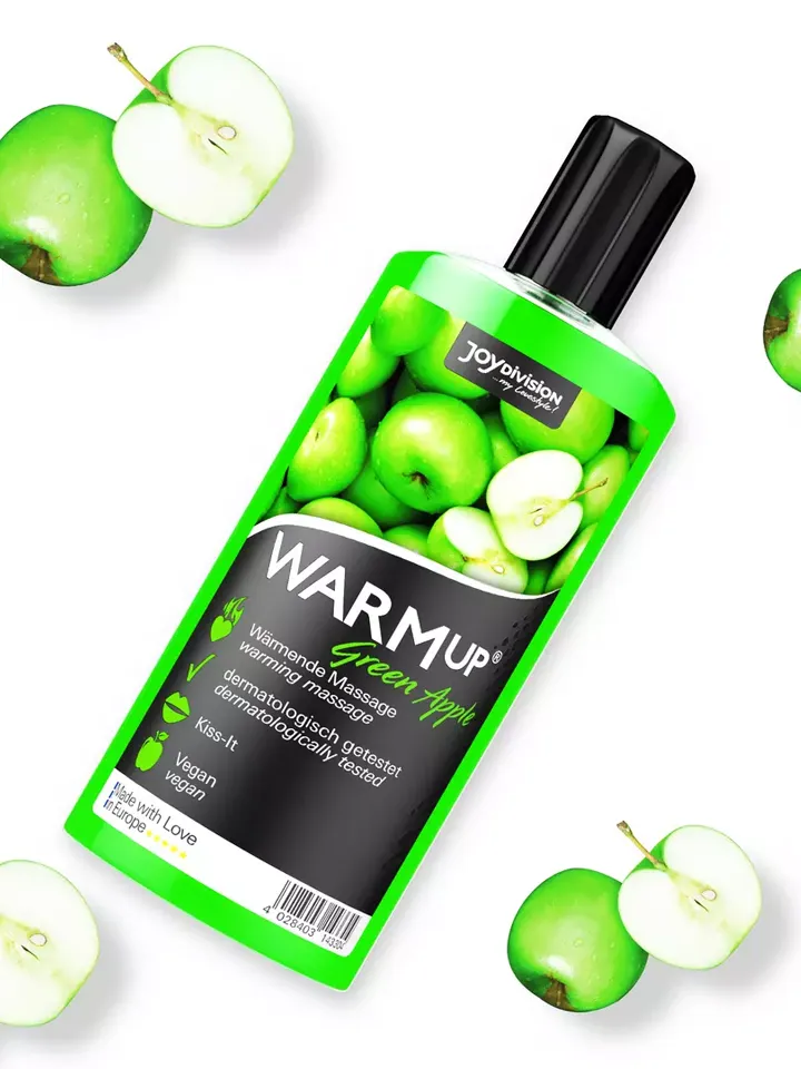 Joydivision Warm-up Massage Oil Green Apple 150ml - Masāžas eļļa Apple 2 [full]